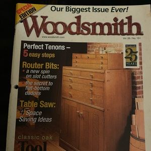 🎉5/$10🎉Woodsmith magazine vol 26 no 151 February / March 2004 oak tool cabinet